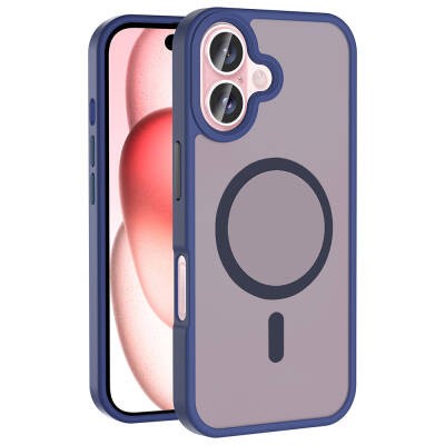 Apple iPhone 16 Kılıf M-safe Şarj Özellikli Mat Arka Yüzey Zore Sio Kapak - 6