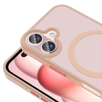 Apple iPhone 16 Kılıf M-safe Şarj Özellikli Mat Arka Yüzey Zore Sio Kapak - 35
