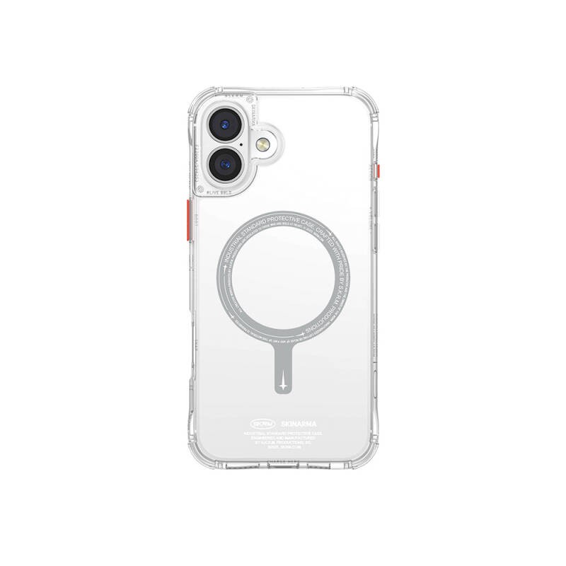 Apple iPhone 16 Kılıf M-safe Şarj Özellikli Şeffaf Airbag Tasarımlı Skinarma Saido Kapak - 8
