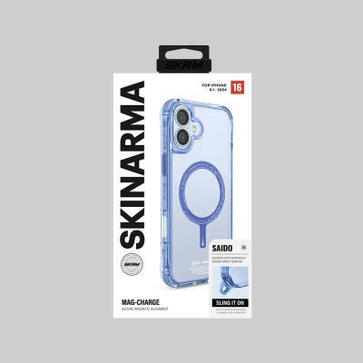 Apple iPhone 16 Kılıf M-safe Şarj Özellikli Şeffaf Airbag Tasarımlı Skinarma Saido Kapak - 15