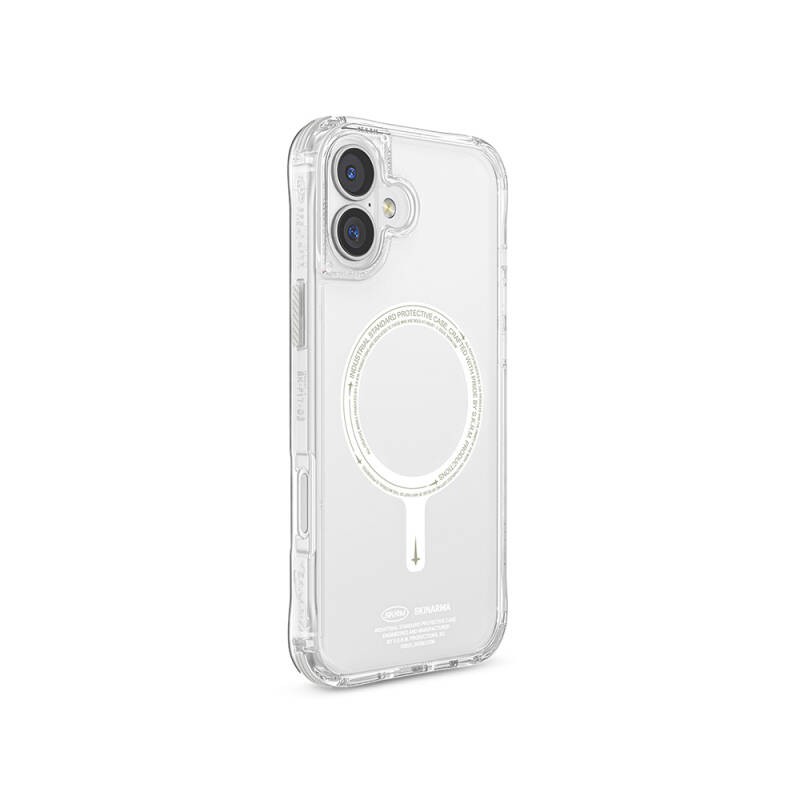 Apple iPhone 16 Kılıf M-safe Şarj Özellikli Şeffaf Airbag Tasarımlı Skinarma Saido Nightglow Kapak - 1