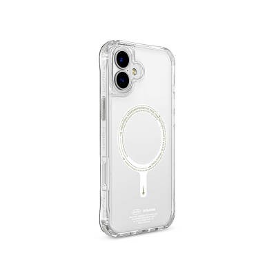 Apple iPhone 16 Kılıf M-safe Şarj Özellikli Şeffaf Airbag Tasarımlı Skinarma Saido Nightglow Kapak - 4