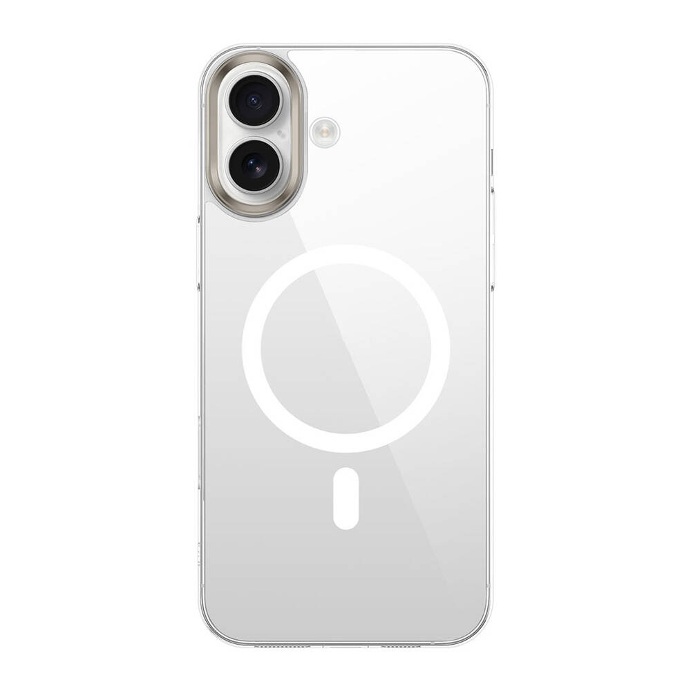 Apple iPhone 16 Kılıf M-safe Şarj Özellikli Şeffaf Cam Arka Yüzey G-Glass Apple iPhone 16 Kılıf M-safe Şarj Özellikli Şeffaf Cam Arka Yüzey G-Glass