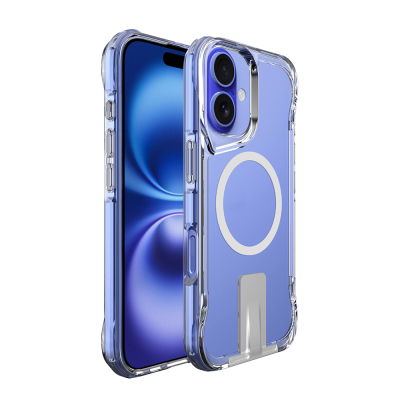 Apple iPhone 16 Kılıf M-safe Şarj Özellikli Zore T-Max Standlı Kapak - Zore