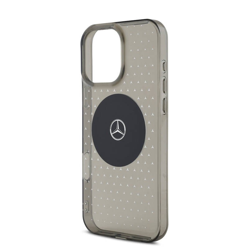 Apple iPhone 16 Pro Max Kılıf Mercedes Benz Orjinal Lisanslı M-safe Şarj Özellikli Yıldız Desenli Transparan Kapak - 7