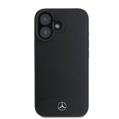 Apple iPhone 16 Kılıf Mercedes Benz Orjinal Lisanslı M-safe Şarj Özellikli Dokulu ve Düz Deri Kapak - 3