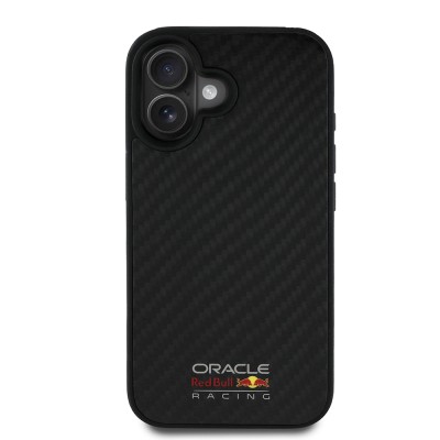 Apple iPhone 16 Kılıf Redbull Orjinal Lisanslı M-safe Şarj Özellikli Karbon Fiber Tasarımlı Parlayan Logolu Kapak