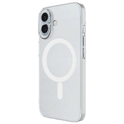 Apple iPhone 16 Kılıf Zore M-safe Şarj Özellikli Şeffaf Tek Kamera Çerçeveli Porto Kapak - 3
