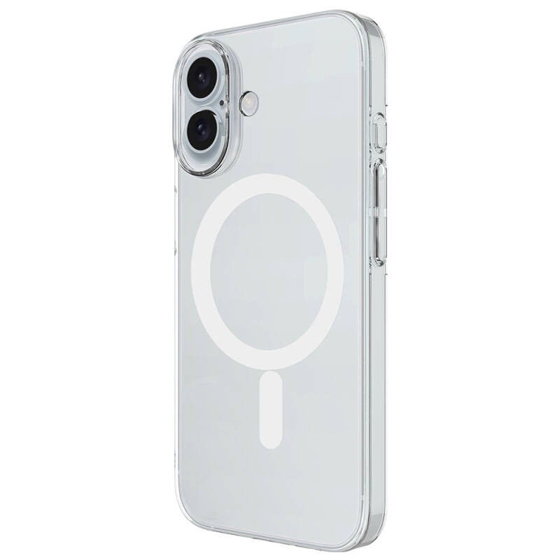 Apple iPhone 16 Kılıf Zore M-safe Şarj Özellikli Şeffaf Tek Kamera Çerçeveli Porto Kapak - 3
