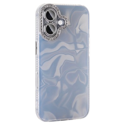 Apple iPhone 16 Plus Airbag Case with Shiny Stone Detail Design Zore Esila Cover - 4