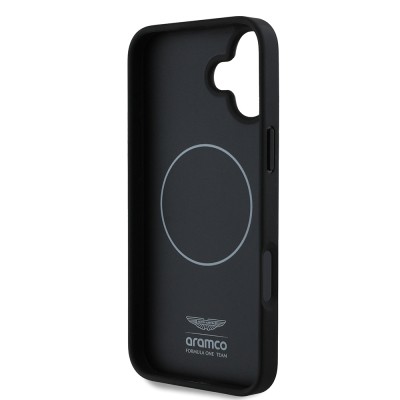 Apple iPhone 16 Plus Case Aston Martin Original Licensed Magsafe Charging Feature PU Leather Alonso 14 Printed Cover - 7