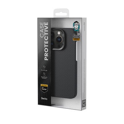 Apple iPhone 16 Plus Case Benks Magsafe Magnetic Charging Featured ArmorAir 600D Kevlar Fiber Cover  - 4