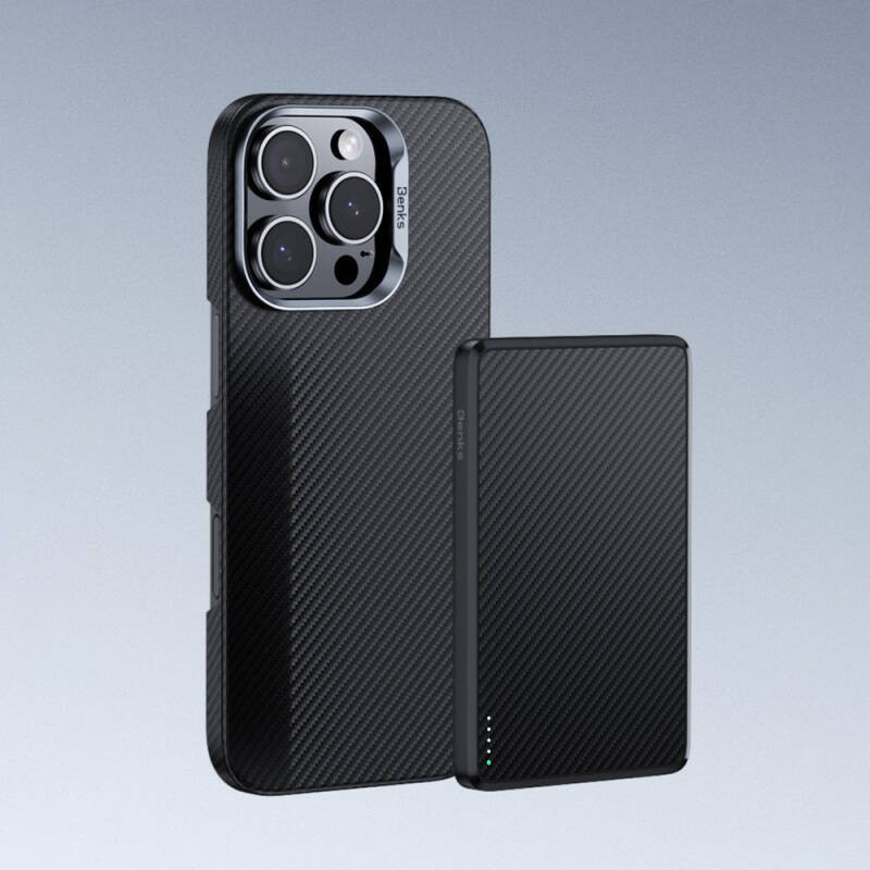 Apple iPhone 16 Plus Case Benks Magsafe Magnetic Charging Featured ArmorAir 600D Kevlar Fiber Cover  - 9