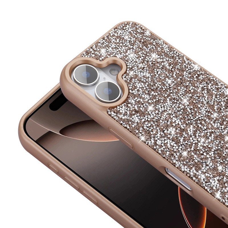 Apple iPhone 16 Plus Case Bright Stone Design Zore Diamond Cover - 18