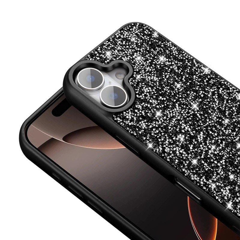 Apple iPhone 16 Plus Case Bright Stone Design Zore Diamond Cover - 17