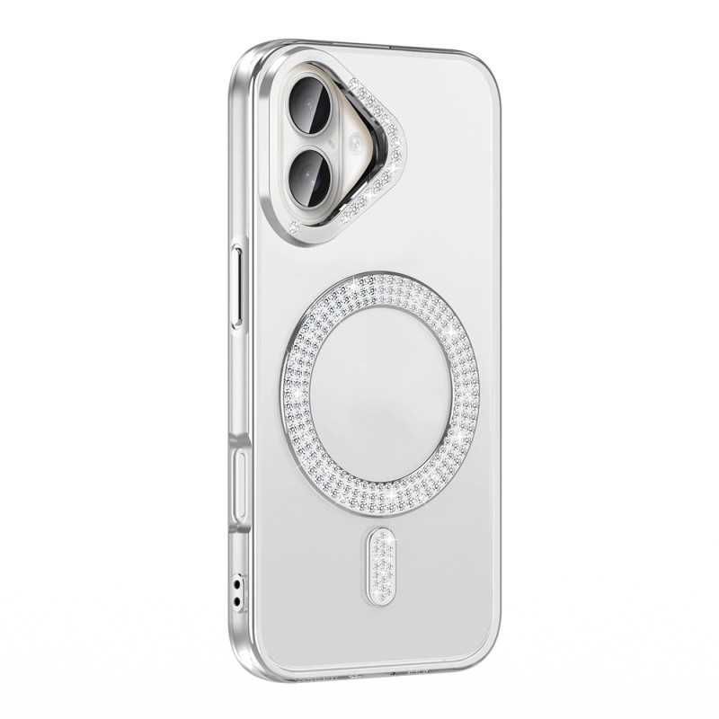 Apple iPhone 16 Plus Case Diamond Stone Design Magsafe Charging Zore Karetta Silicone Cover - 3