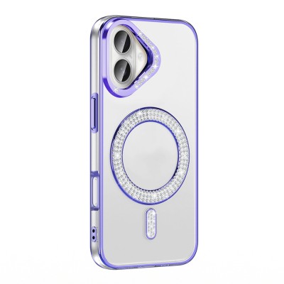 Apple iPhone 16 Plus Case Diamond Stone Design Magsafe Charging Zore Karetta Silicone Cover - 6