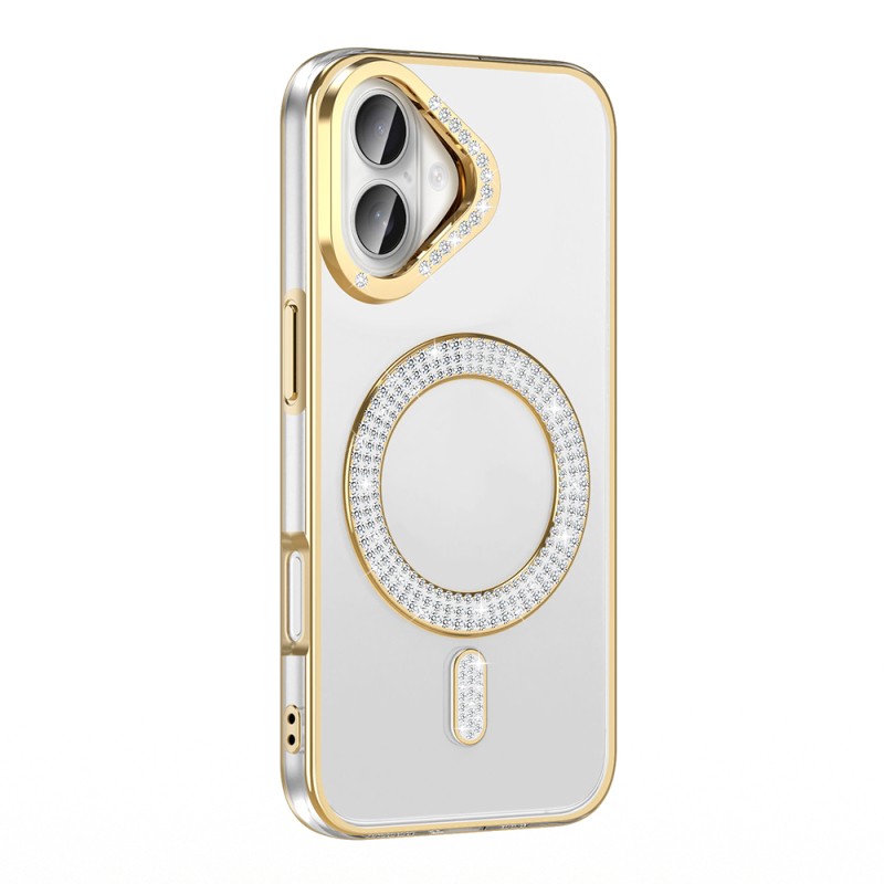 Apple iPhone 16 Plus Case Diamond Stone Design Magsafe Charging Zore Karetta Silicone Cover - 4