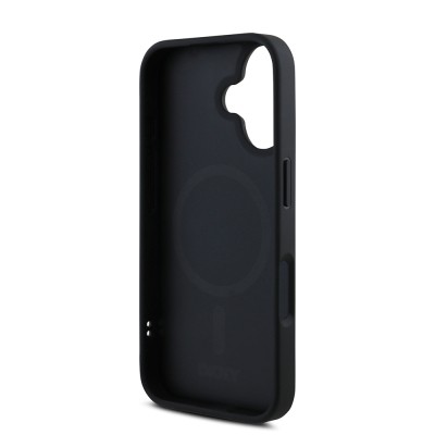 Apple iPhone 16 Plus Case DKNY Original Licensed PU Leather Grained Cover with Metal Logo with Magsafe Charging Feature - 8