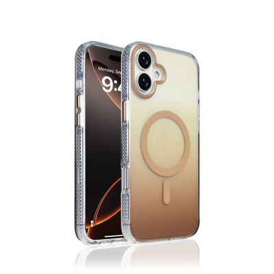 Apple iPhone 16 Plus Case M-safe Charging Feature Transparent Color Transition Zore Toros Cover - Zore