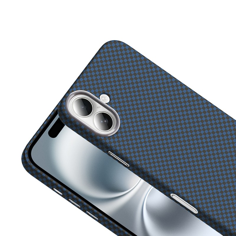Apple iPhone 16 Plus Case Magsafe Charging Feature Carbon Fiber Look Zore Gros Cover - 17