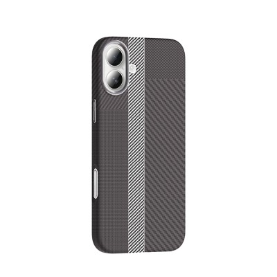 Apple iPhone 16 Plus Case Magsafe Charging Feature Carbon Fiber Look Zore Gros Cover - 18
