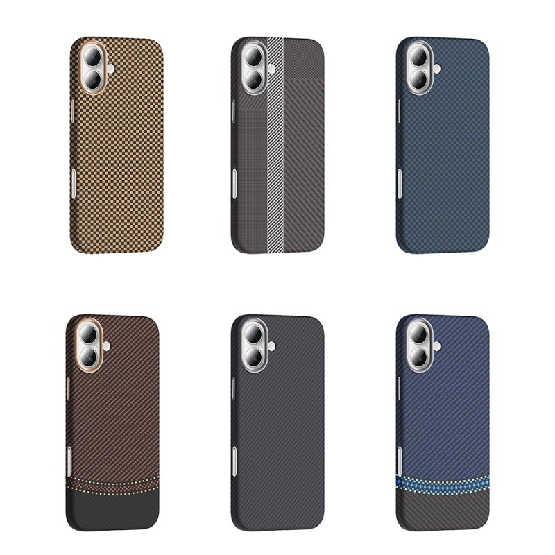 Apple iPhone 16 Plus Case Magsafe Charging Feature Carbon Fiber Look Zore Gros Cover - 20