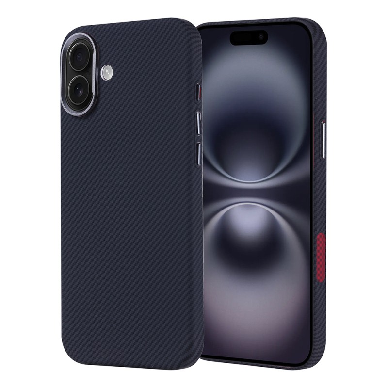 Apple iPhone 16 Plus Case Magsafe Charging Feature Carbon Fiber Look Zore Nekst Cover - 4