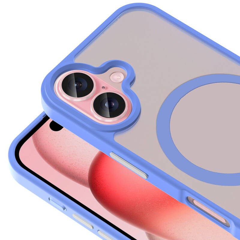Apple iPhone 16 Plus Case Magsafe Charging Featured Matte Back Surface Zore Sio Cover - 34
