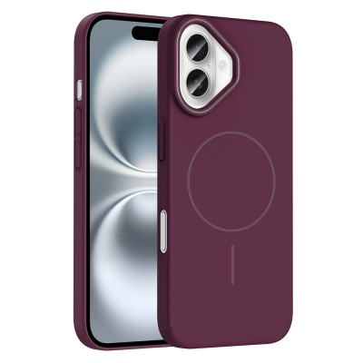 Apple iPhone 16 Plus Case Magsafe Charging Featured Zore Ruby Hard Cover - 6