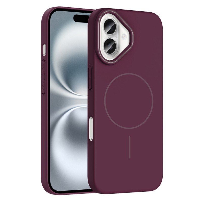 Apple iPhone 16 Plus Case Magsafe Charging Featured Zore Ruby Hard Cover - 6