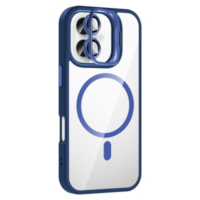 Apple iPhone 16 Plus Case Stand and Camera Lens Gift M-Safe Charging Feature Zore Etro Cover - 12