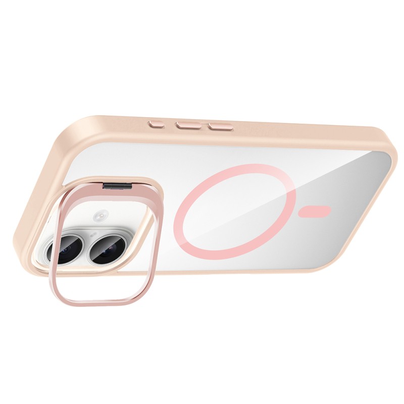 Apple iPhone 16 Plus Case Stand and Camera Lens Gift M-Safe Charging Feature Zore Etro Cover - 15