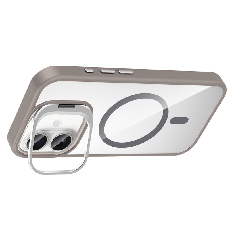 Apple iPhone 16 Plus Case Stand and Camera Lens Gift M-Safe Charging Feature Zore Etro Cover - 17