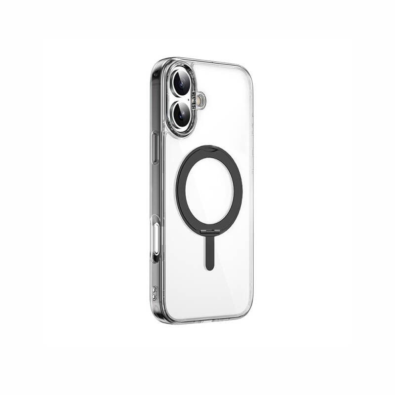 Apple iPhone 16 Plus Case Wiwu MCC-201 iShield Ultra Series Magsafe Charging Featured Crystal Hard PC Stand Cover  - 3