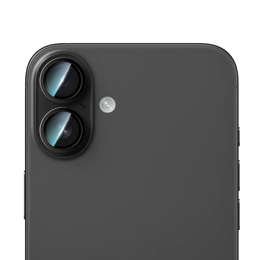 Apple iPhone 16 Plus CaseWorld Alloy Serisi Oleofobik Anti Reflective Kamera Lens Koruyucu - Siyah