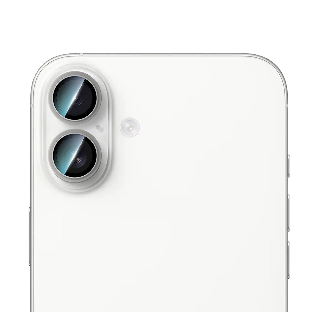 Apple iPhone 16 Plus CaseWorld Alloy Serisi Oleofobik Anti Reflective Kamera Lens Koruyucu - Gümüş
