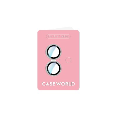 Apple iPhone 16 Plus CaseWorld Alloy Sparkling Diamond Series Stone Lens Protector - 6