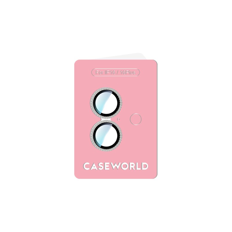 Apple iPhone 16 Plus CaseWorld Alloy Sparkling Diamond Series Stone Lens Protector - 6