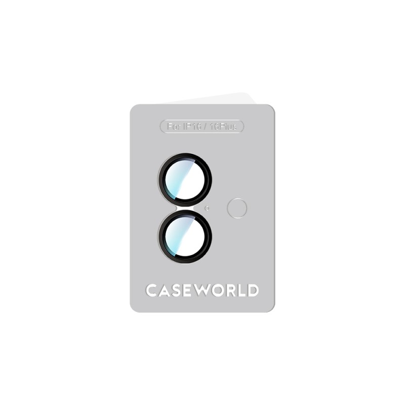 Apple iPhone 16 Plus CaseWorld Alloy Two-Color Series Lens Protector - 22
