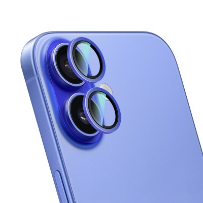 Apple iPhone 16 Plus CaseWorld Alloy Two-Color Series Lens Protector - 18