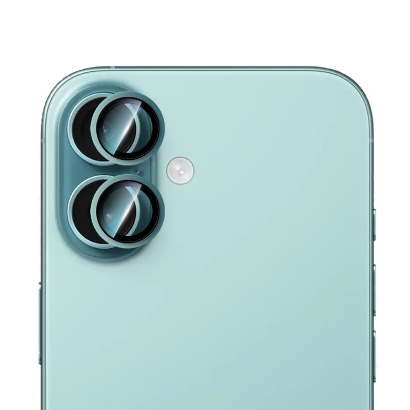 Apple iPhone 16 Plus CaseWorld Alloy Two-Color Series Lens Protector - 11