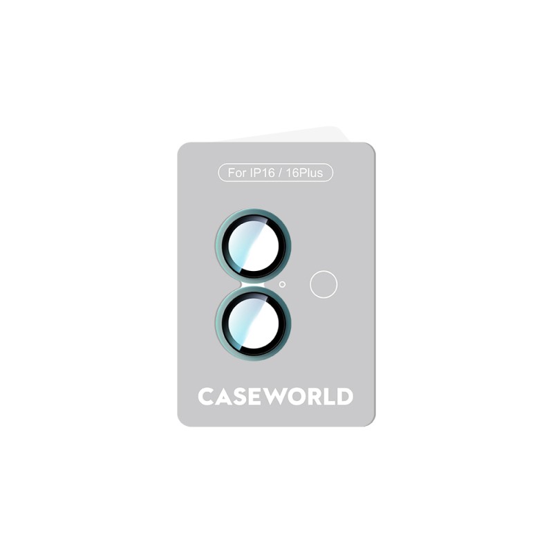 Apple iPhone 16 Plus CaseWorld Alloy Two-Color Series Lens Protector - 24