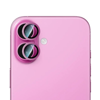 Apple iPhone 16 Plus CaseWorld Alloy Two-Color Series Lens Protector - 9