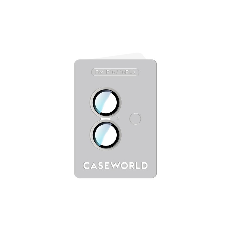 Apple iPhone 16 Plus CaseWorld Alloy Two-Color Series Lens Protector - 26