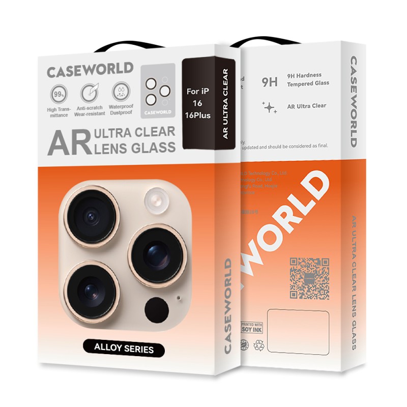 Apple iPhone 16 Plus CaseWorld Alloy Two-Color Serisi Lens Koruyucu - 28