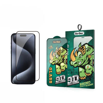 Apple iPhone 16 Plus Go Des 9D Full Cover Tempered Glass Screen Protector - Go Des