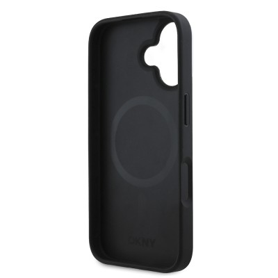 Apple iPhone 16 Plus Kılıf DKNY Orjinal Lisanslı M-safe Şarj Özellikli 3D Yazılı Checkered Pattern Kapak - 8