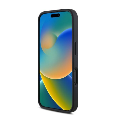 Apple iPhone 16 Plus Kılıf DKNY Orjinal Lisanslı M-safe Şarj Özellikli Metal Logolu PU Deri Grained Kapak - 6