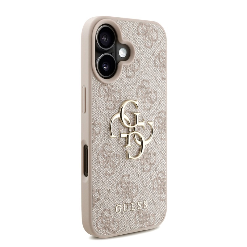 Apple iPhone 16 Plus Kılıf Guess Orjinal Lisanslı PU Deri Bilek Askı İpli Metal Büyük 4G ve Yazı Logolu Kapak - 7